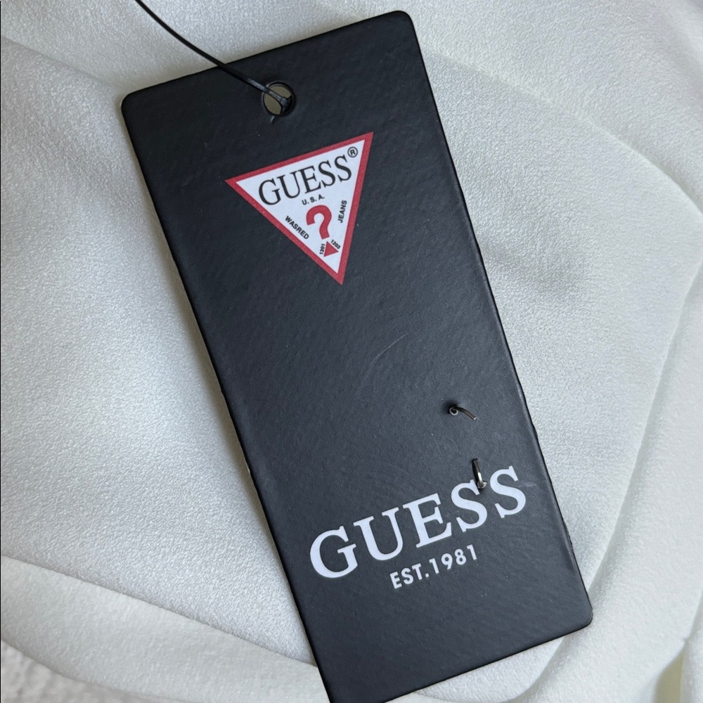 NWT GUESS Sleeveless V-Neck Drape Mini Dress - Picture 12 of 14
